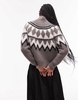 AllSaints Tura fairisle sweater in gray
