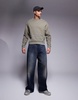 ASOS DESIGN essential boxy oversized sweatshirt in khaki