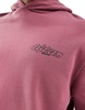 ASOS DESIGN oversized hoodie with check and back print in pink
