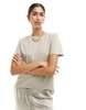 Mango basic T-shirt in light beige