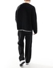 Bershka baggy leg tailored pants in black