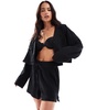 ASOS DESIGN cotton beach shorts in black - part of a set