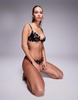 Ann Summers Dark side non padded plunge bra in black