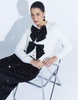 River Island bow cardigan in cream