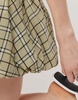 Amy Lynn bandeau puffball mini dress in light green check