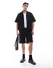 Bershka premium shirt in black - part of a set