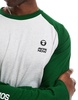 Aape by A Bathing Ape raglan long sleeve T-shirt in gray and green