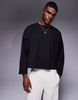 ASOS DESIGN heavyweight extreme oversized boxy long sleeve t-shirt in black