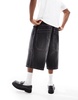 Bershka super baggy jorts in black