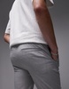 Topman skinny smart pants with elasticated waistband in light gray