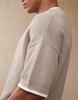 ASOS DESIGN oversized boxy fit knit pique crew neck T-shirt in stone