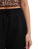 Bershka balloon leg wide leg sweatpants in black