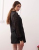Miss Selfridge lace victoriana blouse in black