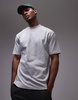 Topman oversized T-shirt in gray heather
