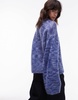 ARKET super soft alpaca and wool blend relaxed sweater in blue space dye