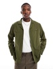 Another Influence camp collar utility shirt in olive