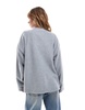 ASOS DESIGN embossed berlin graphic borg sweatshirt in gray heather