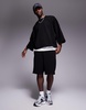 ASOS DESIGN oversized sweatshirt fabric T-shirt in black - part of a set