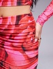 AFRM Bevin maxi length column skirt in overscale rose