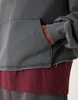 ASOS DESIGN oversized cropped sweatshirt with raw hem in charcoal