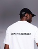 Armani Exchange t-shirt with chest and back logo in white