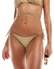 Bershka v-front bikini bottoms in bronze - part of a set