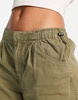 Bershka baggy parachute tech pants in khaki