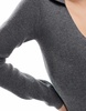 Bershka knitted polo mini dress in gray