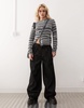 COLLUSION zebra cardigan in black