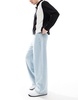 Another Influence wide leg denim jeans in bleached blue