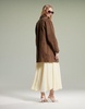 ASOS DESIGN mid length real suede jacket in mocha