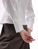 Topshop poplin barrel sleeve cinch top in white