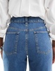 ASOS DESIGN wide leg dad jeans in dark mid blue