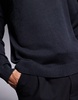 ASOS DESIGN washed relaxed knit crew neck sweater in black