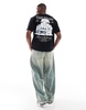 Bershka tasty house back printed T-shirt in black