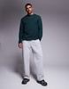 ASOS DESIGN essential relaxed long sleeve t-shirt in dark green
