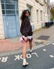 Topshop premium real suede bomber jacket in chocolate