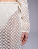 South Beach tie side sequin maxi beach skirt in cream