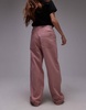 ARKET Amber cord barrel leg pants in pink
