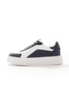 ASOS DESIGN chunky sneakers in white and blue mix