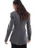 Bershka cinched waist blazer in gray