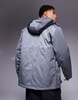 ASOS DESIGN borg lined parka in gray