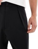 Bershka balloon tailored pants in black