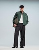 ASOS DESIGN boxy oversized shirt with chest embroidery in green