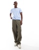 Brave Soul short sleeve T-shirt with raw hem in light blue