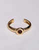 8 Other Reasons cuff bracelet with amber stone in 18k gold plated