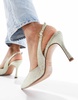 ASOS DESIGN Samber 2 slingback stiletto heels in gold glitter