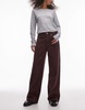 ARKET Cloud low rise baggy wide leg jeans in washed burgundy