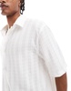 Bershka knit textured shirt in ecru