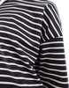 Vero Moda boxy long sleeve t-shirt in dark gray and white stripe